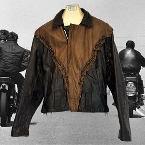 Awesome vintage authentic ‘70s leather moto jacket - owned by a biker legend